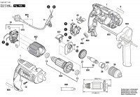 Bosch 3 601 B17 172 GSB 13 RE Percussion Drill 230 V / GB Spare Parts GSB13RE